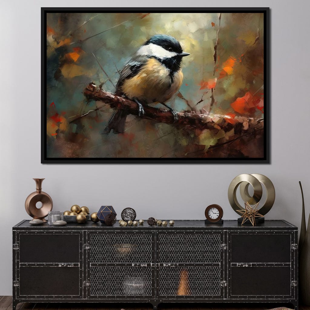 Black-Capped Chickadee Canvas Wall Art