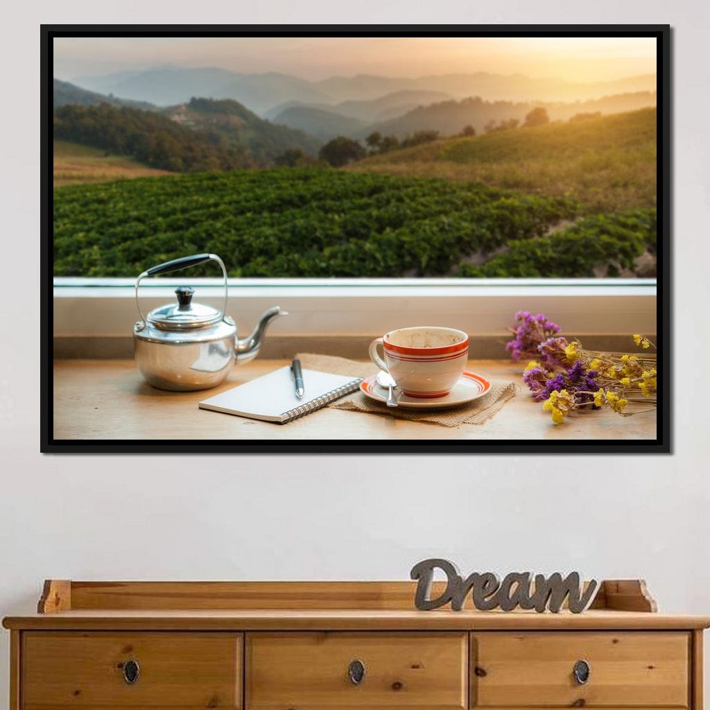 Coffee with a View Canvas Wall Art
