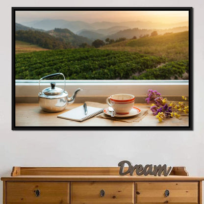 Coffee with a View Canvas Wall Art