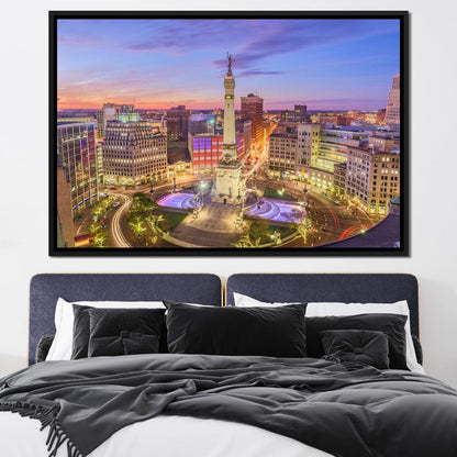 Indianapolis Skyline Canvas Wall Art