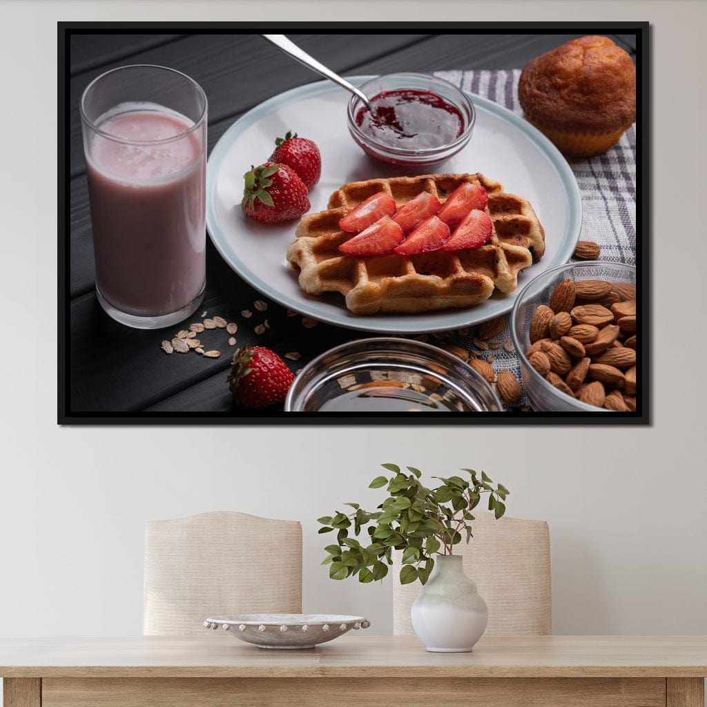 Homemade Waffles Canvas Wall Art
