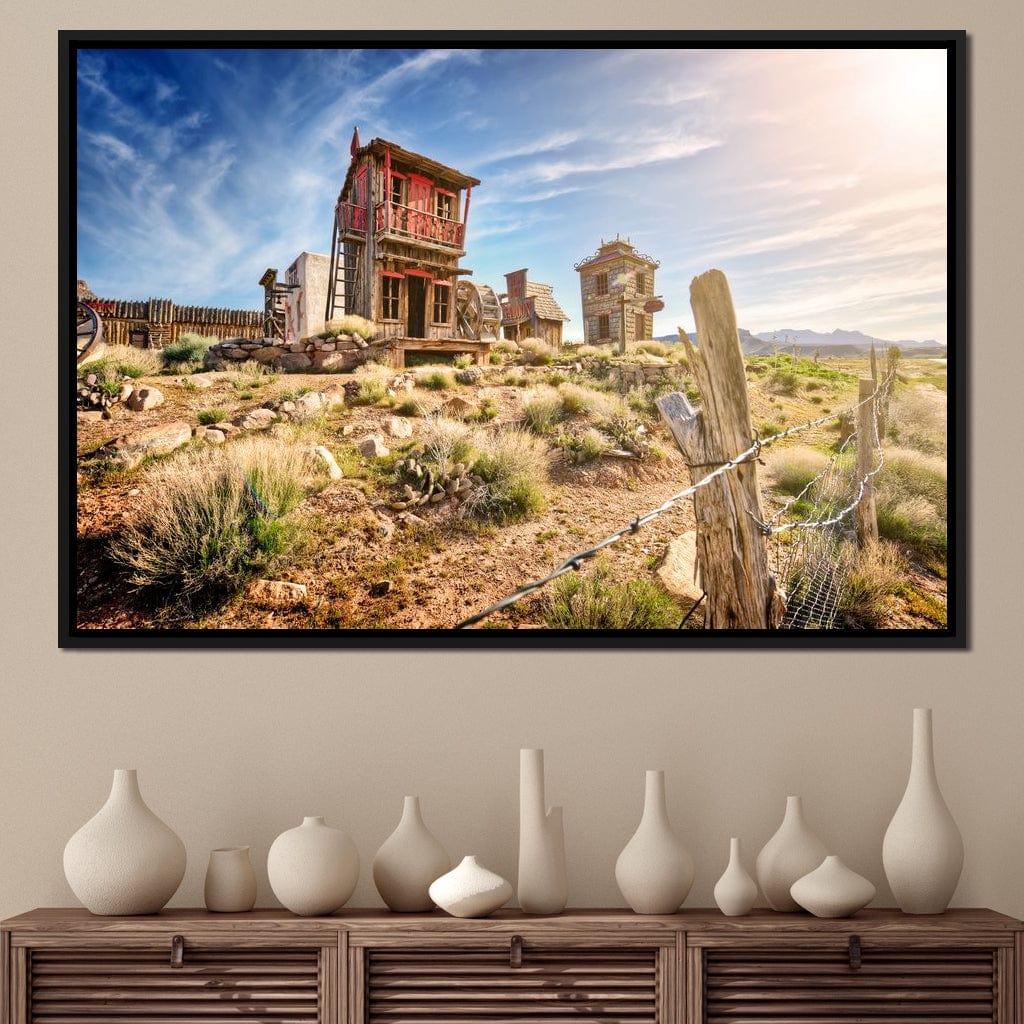Abandoned Western Town Canvas Wall Art