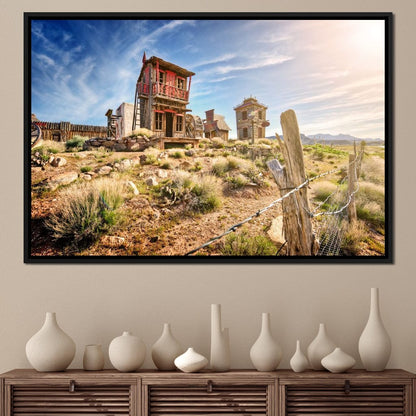 Abandoned Western Town Canvas Wall Art