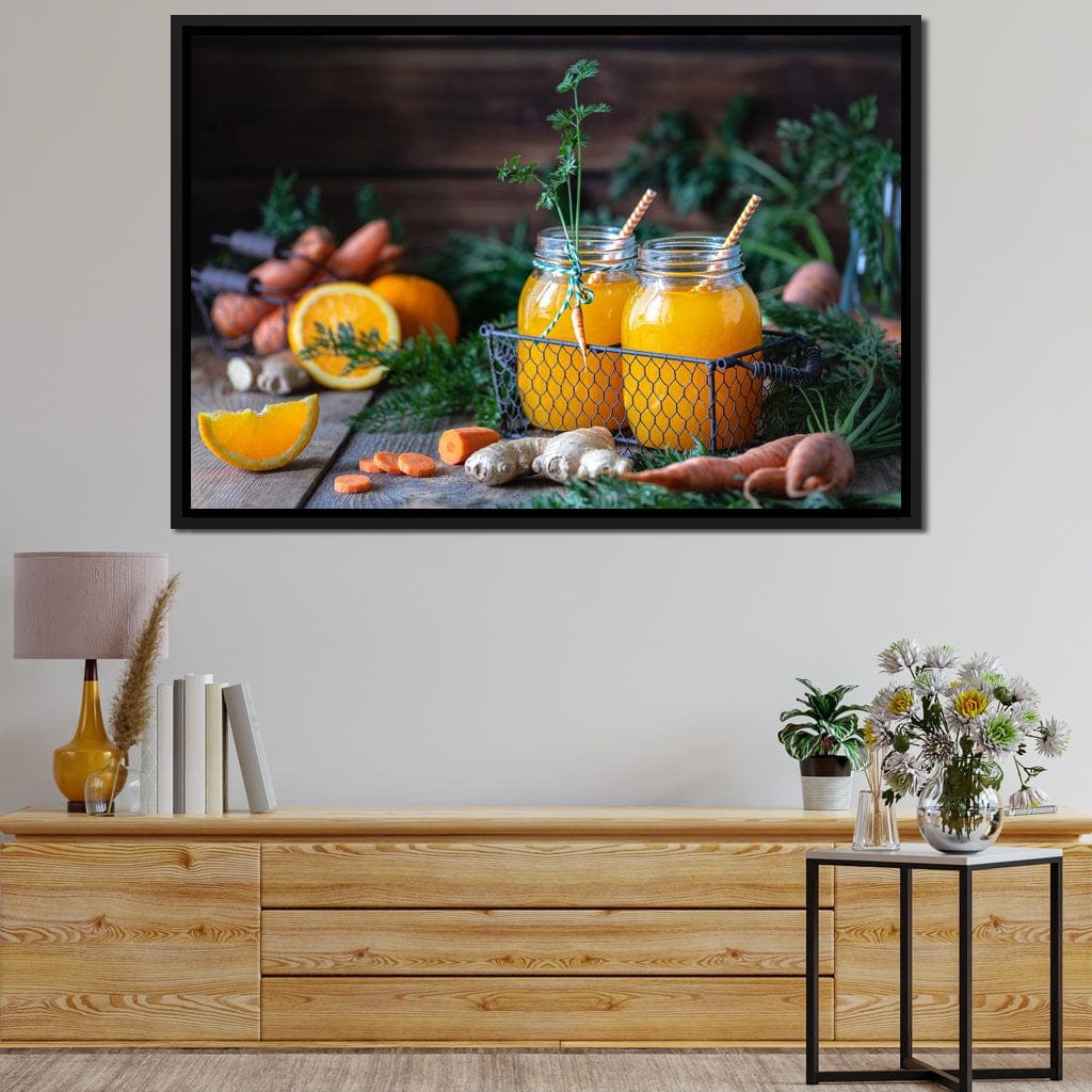 Fresh Orange Juice Canvas Wall Art