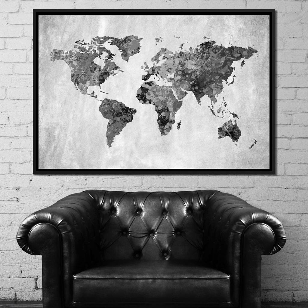 World Map 9 - Mateo Canvas Wall Art