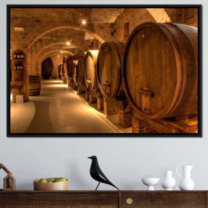 Wine Cellar in the Abbey Canvas Wall Art