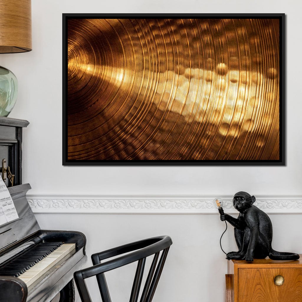 Golden Cymbal Canvas Wall Art
