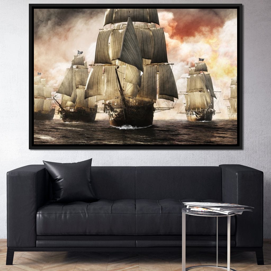 Pirate Fleet Canvas Wall Art