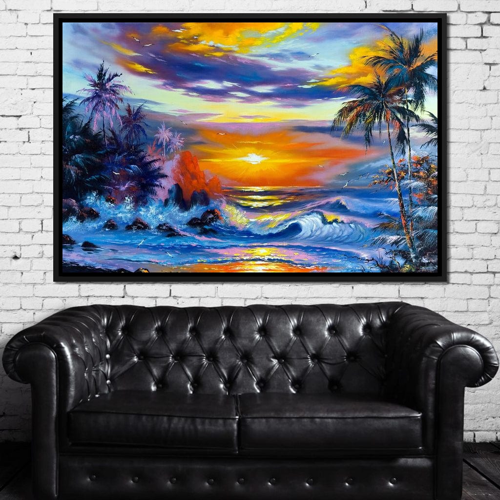 Hawaii Sunset Canvas Wall Art