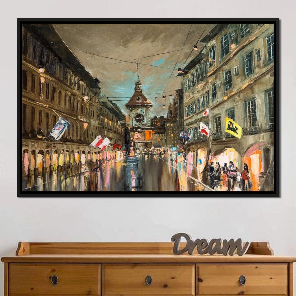 European City Canvas Wall Art