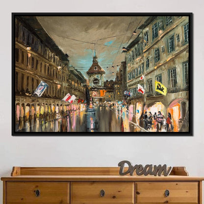 European City Canvas Wall Art