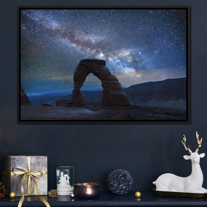 Arch Under the Milky Way Canvas Wall Art