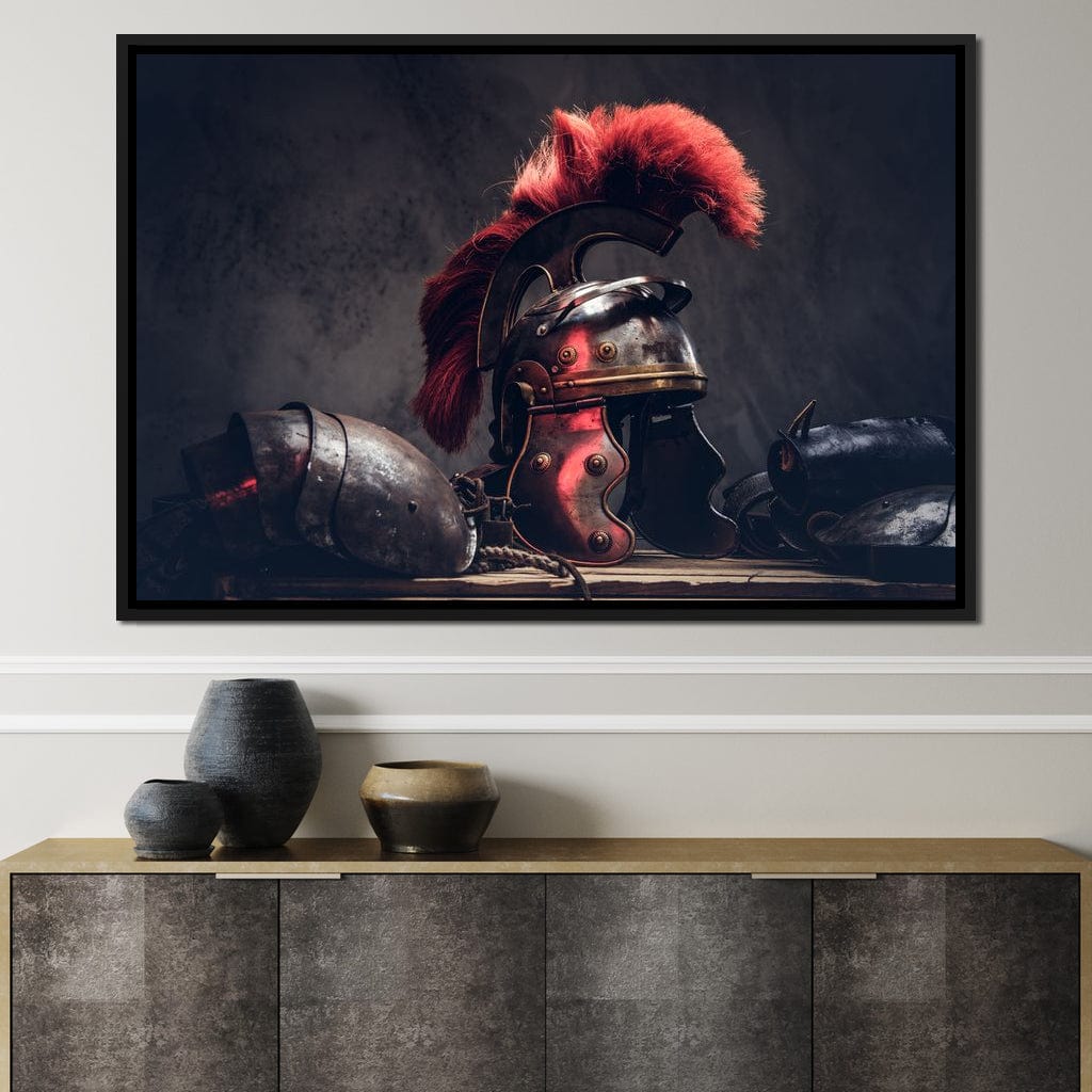 Roman Warrior Helmet Canvas Wall Art