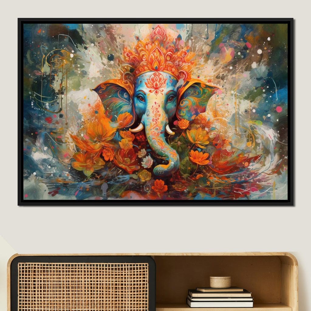 Ganesha's Grace Canvas Wall Art