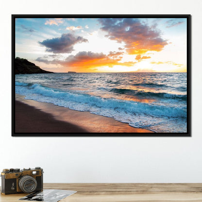 Maui Black Sand Beach Canvas Wall Art
