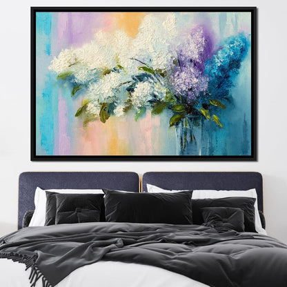 Lilac Flowers Canvas Wall Art