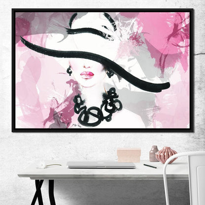 Fashionista Portrait Canvas Wall Art