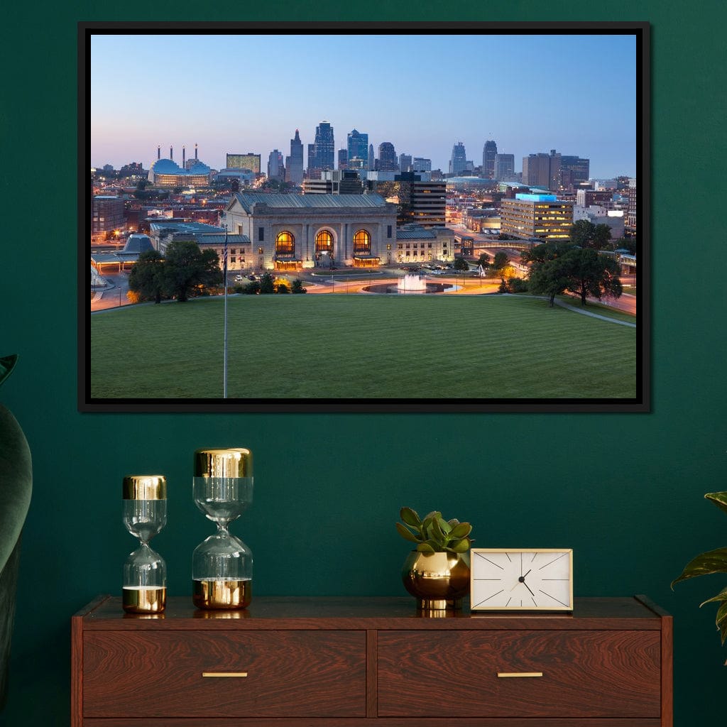 Kansas City Skyline Canvas Wall Art