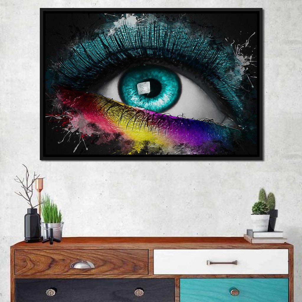 Colorful Eye Splash Art Canvas Wall Art