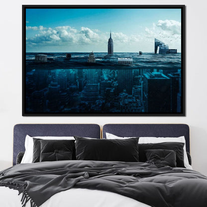 New York Underwater Canvas Wall Art