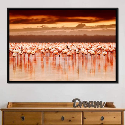 Lake Nakuru Flamingos Canvas Wall Art