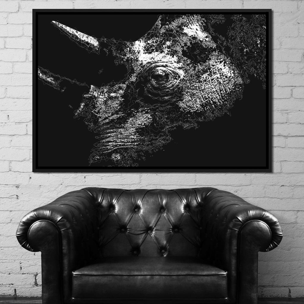 Big 5 Collection - Rhino Canvas Wall Art
