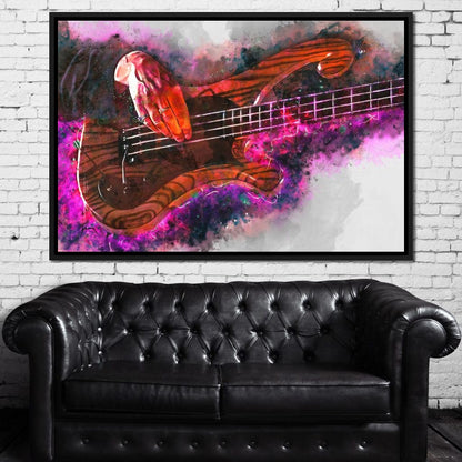 Les Claypool's Guitar Canvas Wall Art