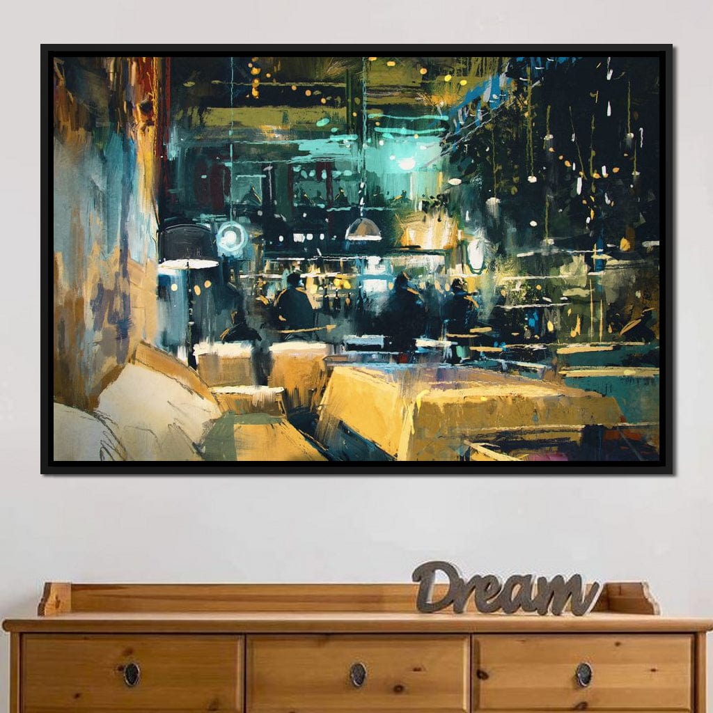 Cozy Restaurant Canvas Wall Art