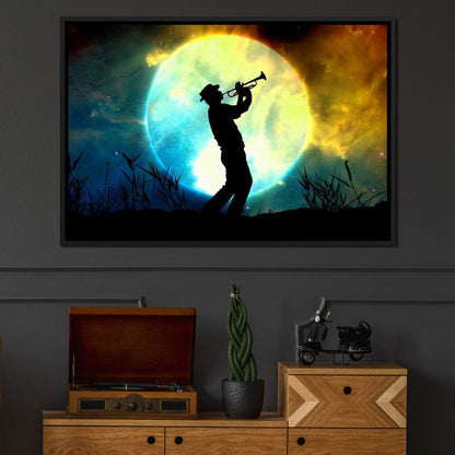 Space Trumpeter Canvas Wall Art