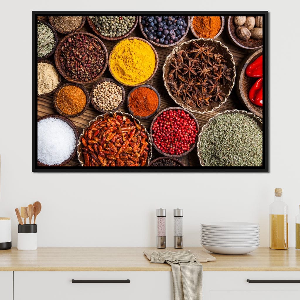 Spices Selection Canvas Wall Art