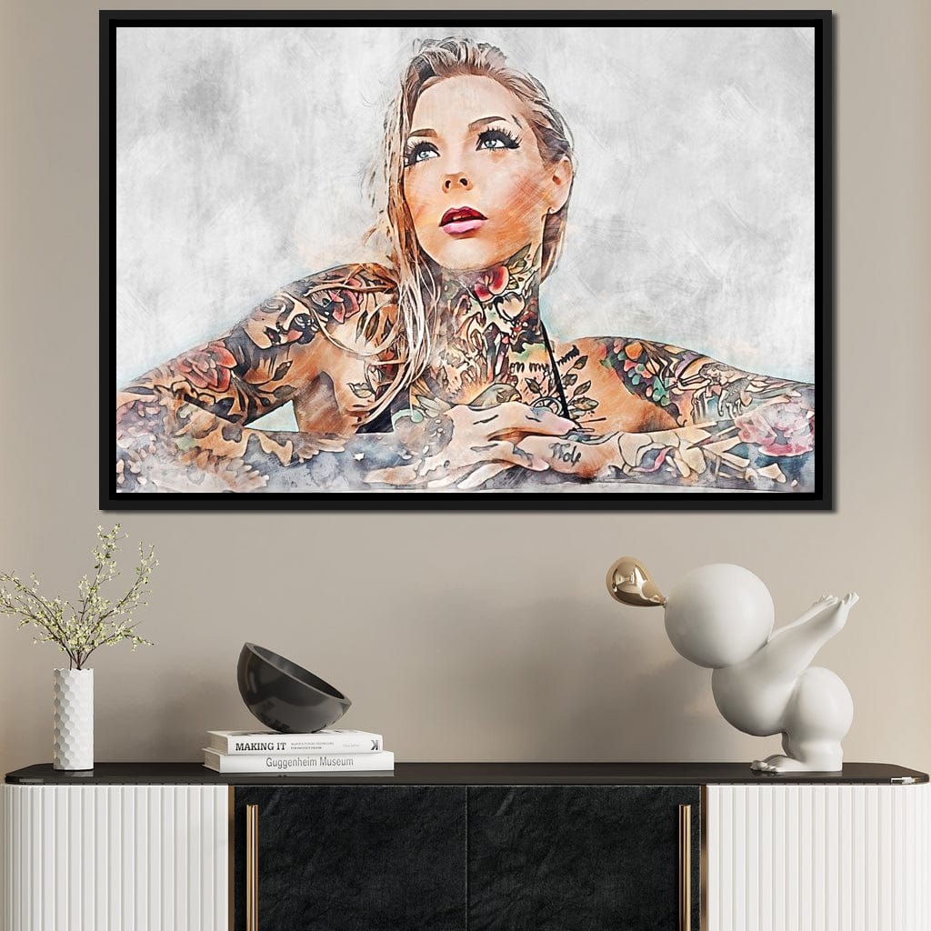 Girl Tattoo 2 - Mateo Canvas Wall Art