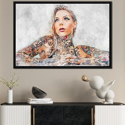 Girl Tattoo 2 - Mateo Canvas Wall Art