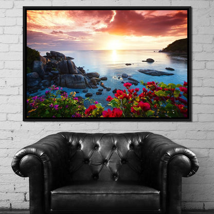 Tranquil Beach Resort Canvas Wall Art