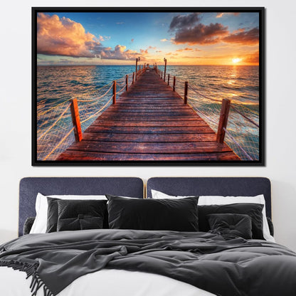 West Coast Sunset Canvas Wall Art