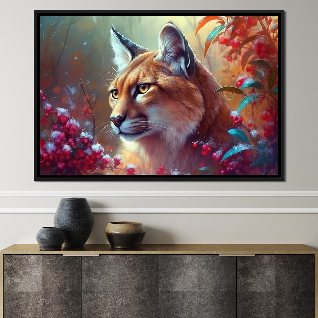 Winter Puma Canvas Wall Art
