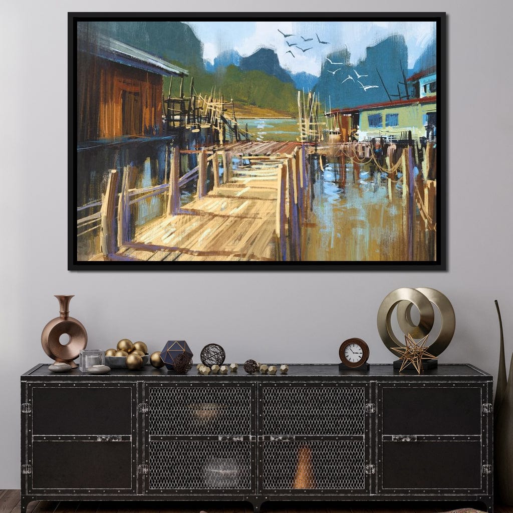 Fishing Pier Canvas Wall Art