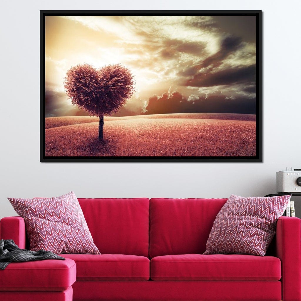 Loving Tree Sunrise Canvas Wall Art