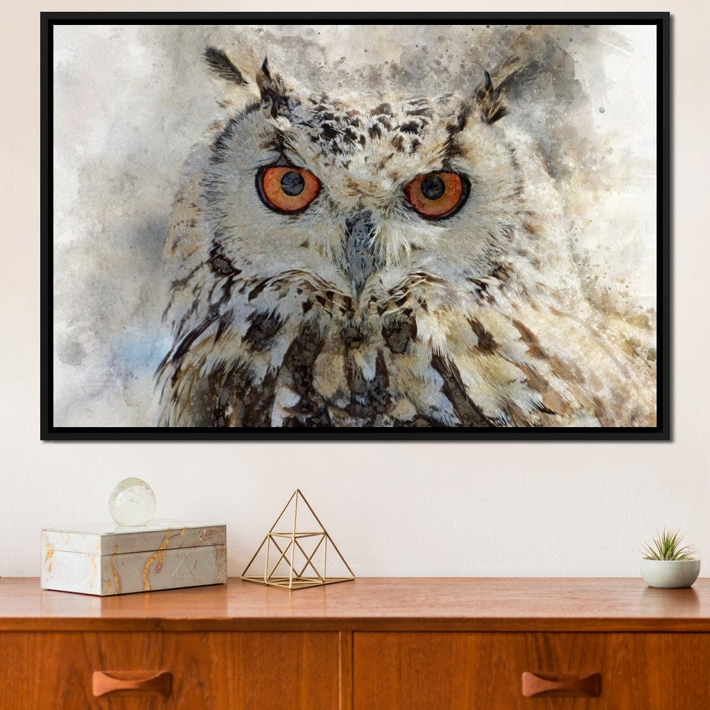 Eurasian Owl Canvas Wall Art