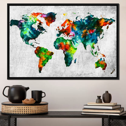 World Map - Mateo Canvas Wall Art
