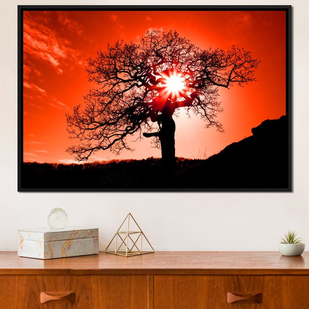 Red Dusk Canvas Wall Art