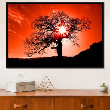 Red Dusk Canvas Wall Art