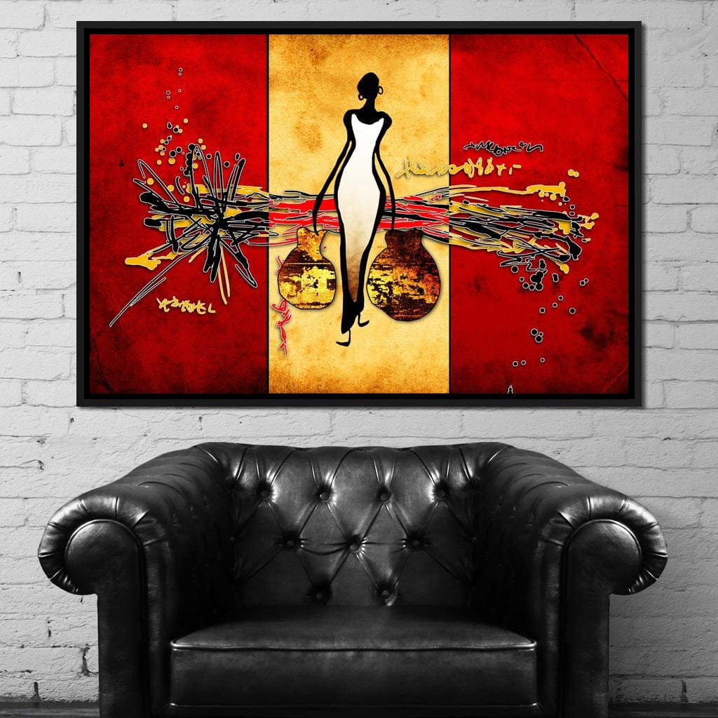 African Silhouette Canvas Wall Art
