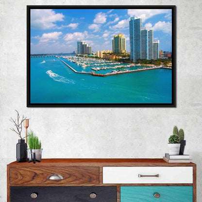 Miami Beach Skyline Canvas Wall Art