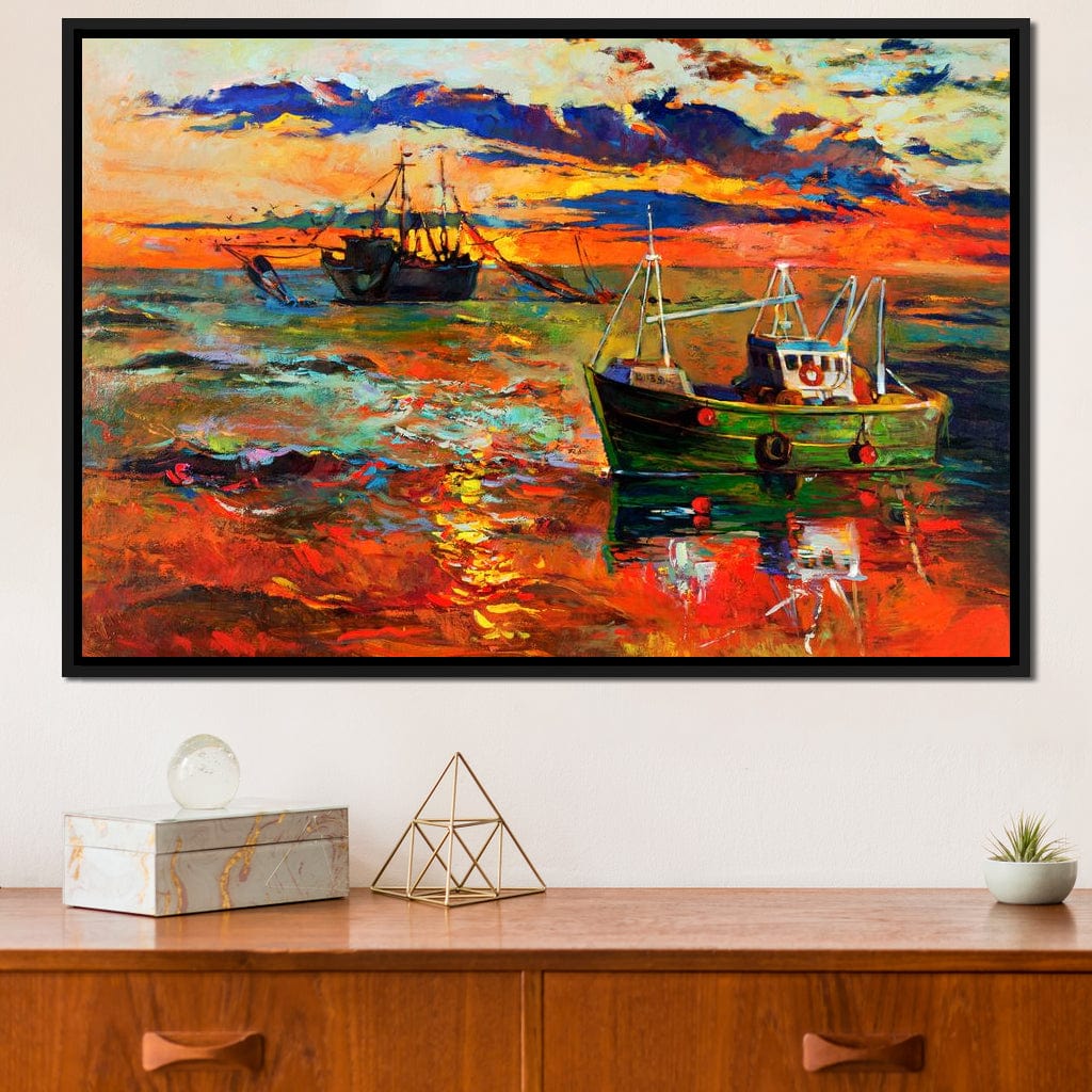 Fishing Boats Canvas Wall Art