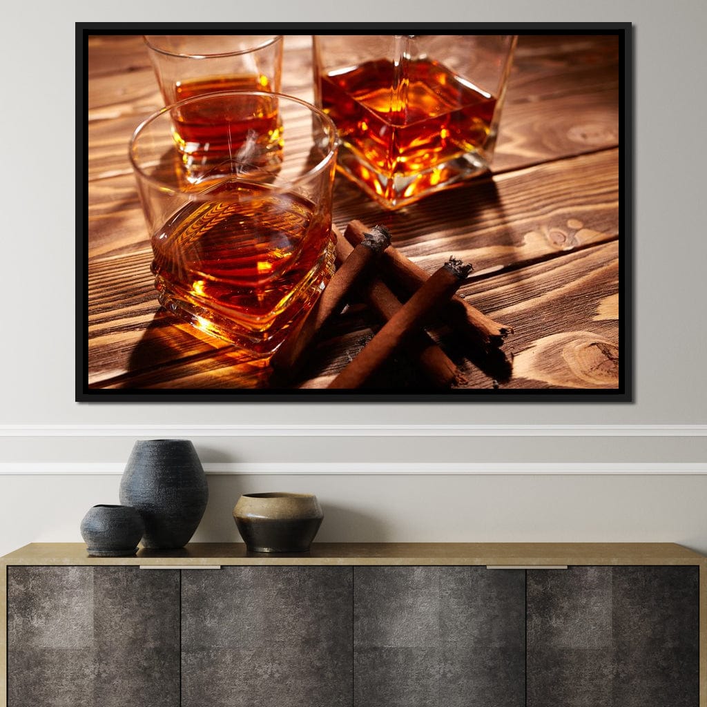 Cognac & Cigars Canvas Wall Art