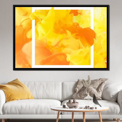 Yellow & Orange Smoke Canvas Wall Art