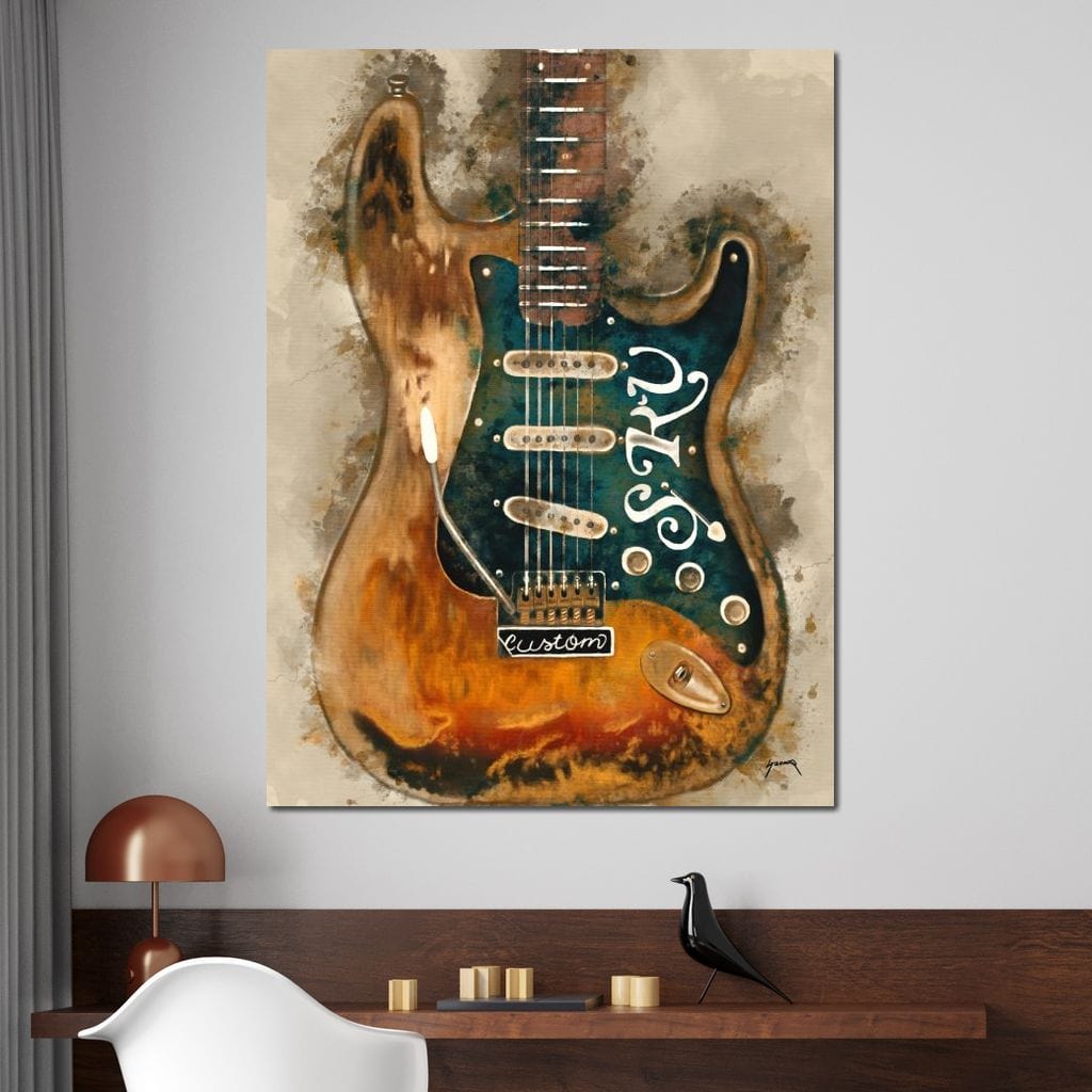 Stevie Ray Vaughan's Guitar Canvas Wall Art