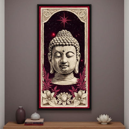 Cosmic Lotus Buddha Tranquil Canvas Wall Art