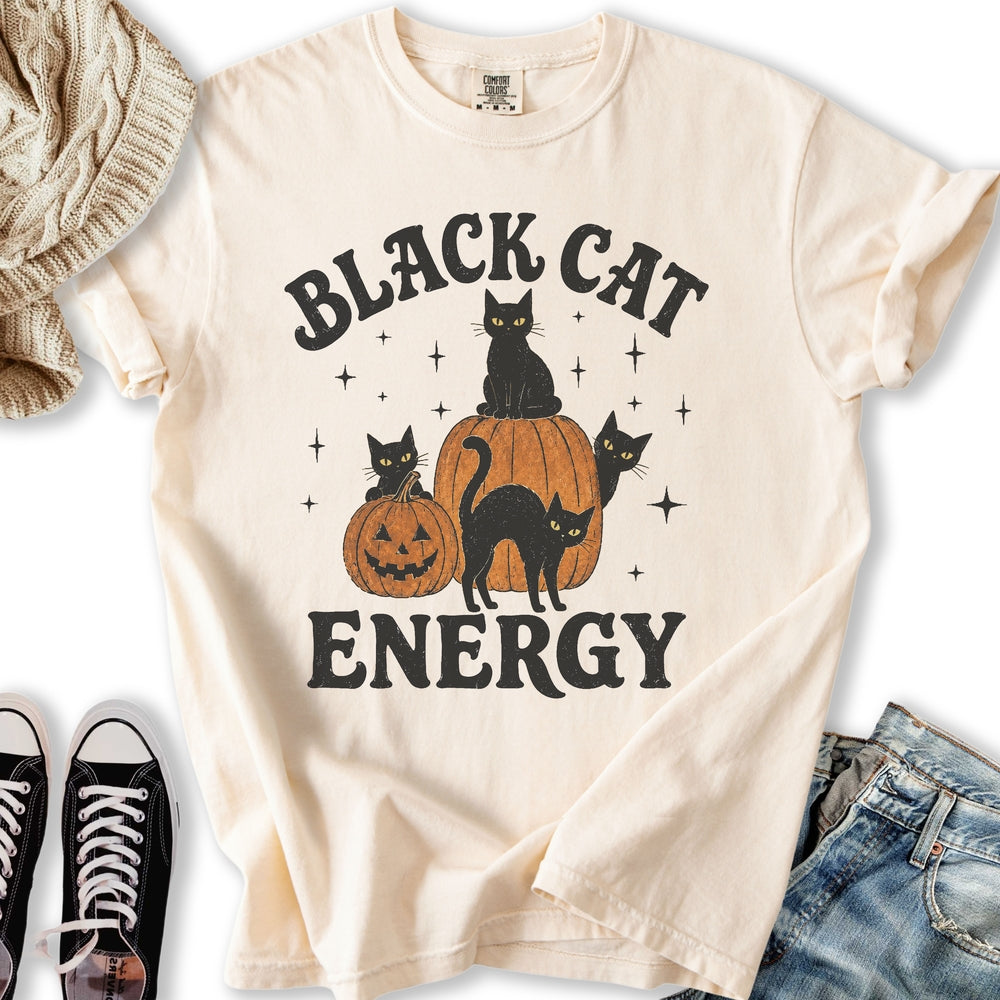 Black Cat Energy Relaxed Tee