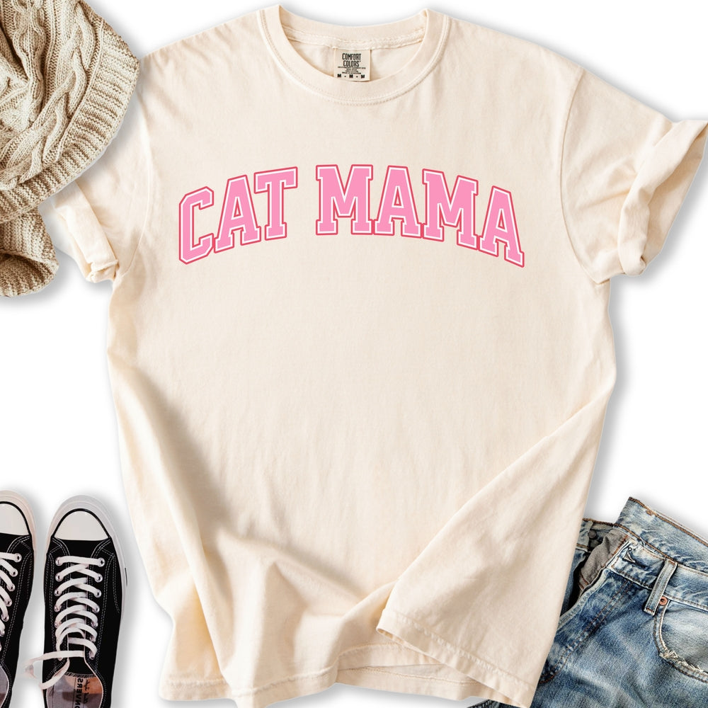 Pink Cat Mama Relaxed Tee